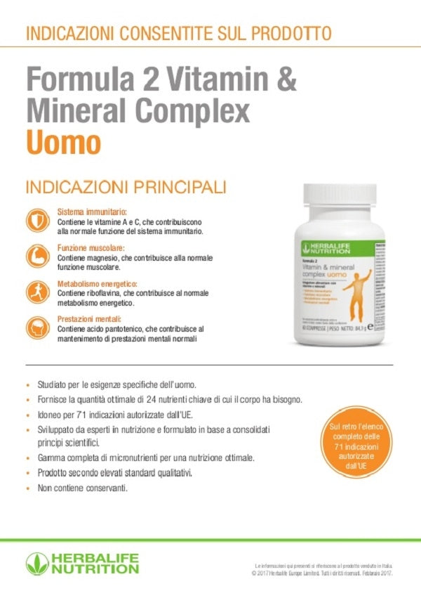 Formula 2 Vitamin & Mineral Complex - Uomo